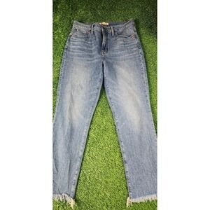 Madewell Perfect Vintage Jeans Womens 30 Blue High Rise Straight Stretch Pants